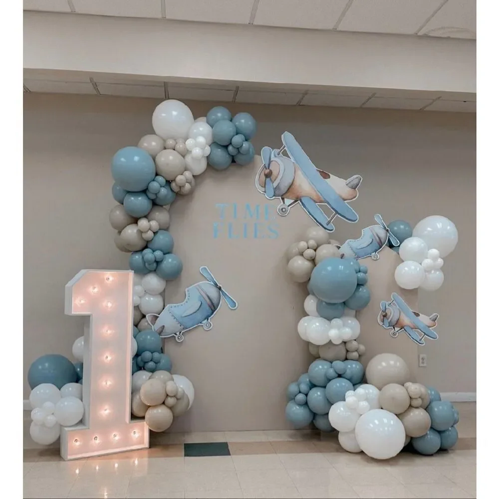 Airplane Vintage watercolor Props decorations backdrops cutouts signs table cent